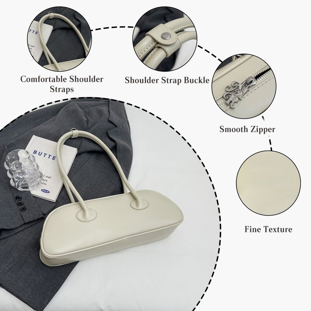 Small Pu Leather Handbag - Waterproof Top Handle Shoulder Bag, :[ - Picture 4 of 8